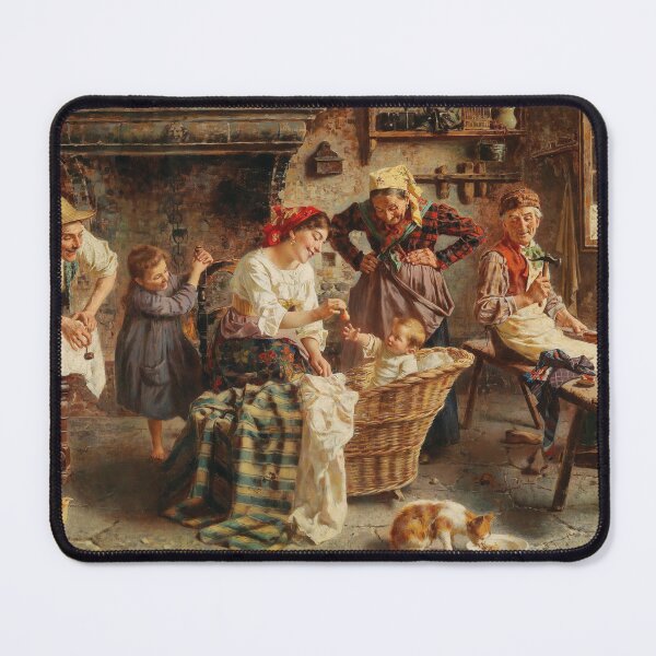 Item preview, A Happy Family | Eduardo Eugenio Zampighi | Italian Family Nursery Art designed and sold by CJET.