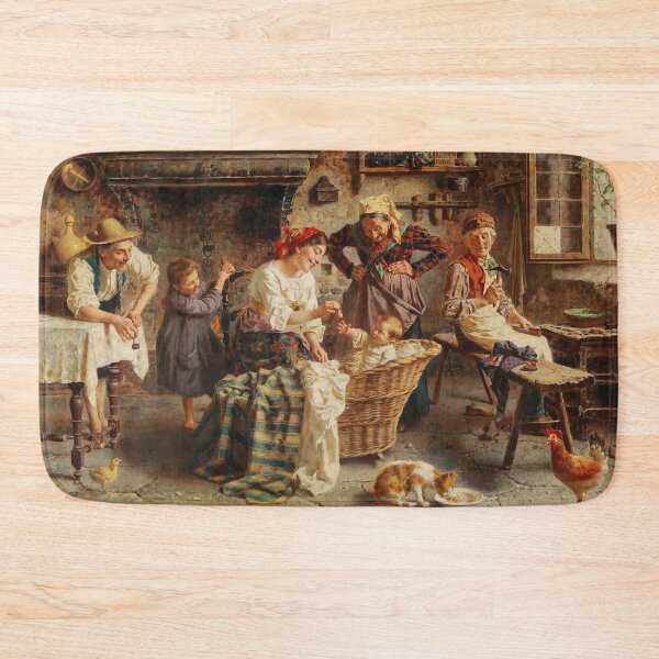 Item preview, A Happy Family | Eduardo Eugenio Zampighi | Italian Family Nursery Art designed and sold by CJET.