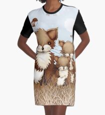Little Foxes Graphic T-Shirt Dress