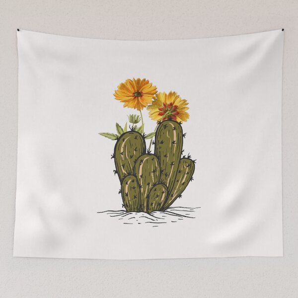 Item preview, Desert Cactus Yellow Flowers designed and sold by HappyLifeCreate.
