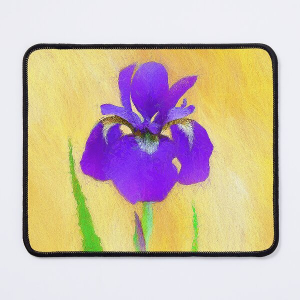 Item preview, Purple Bearded Iris Painting - Cute Original Flower Art designed and sold by alpendesigns.