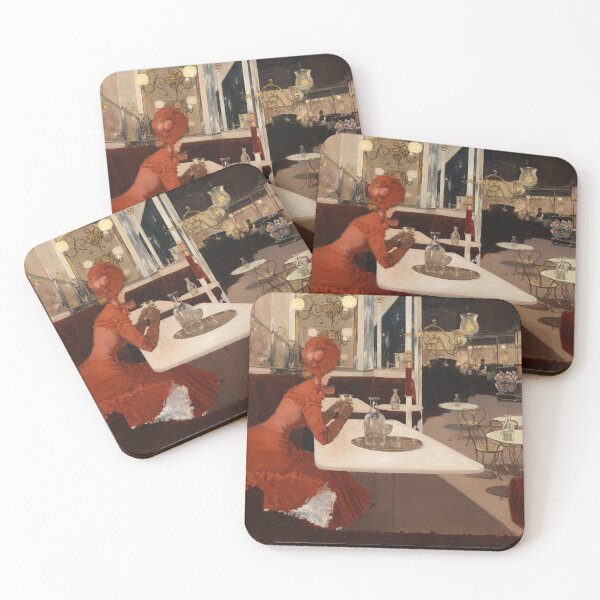 Item preview, In the Cafe | Fernand Lungren | 1884 Paris Cafe Art designed and sold by CJET.