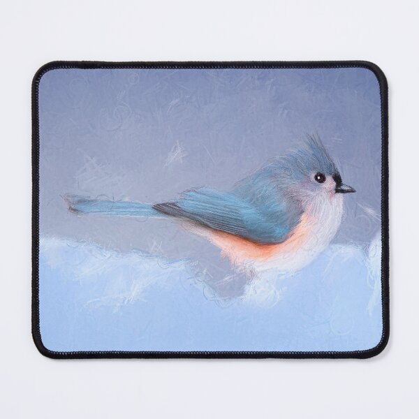 Item preview, Tufted Titmouse Painting - Cute Original Bird Art designed and sold by alpendesigns.