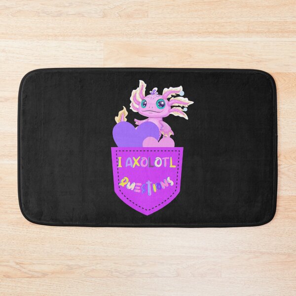 Item preview, I Axolotl Questions, Axlotl, Purple heart, funny and cute watercolor design, I ask a lot of questions! designed and sold by zicutza.