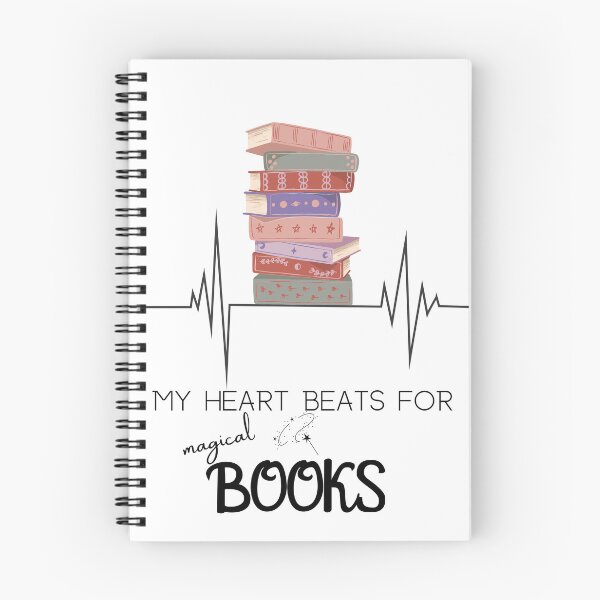 Item preview, My heart beats for magical books designed and sold by Karenamoon.
