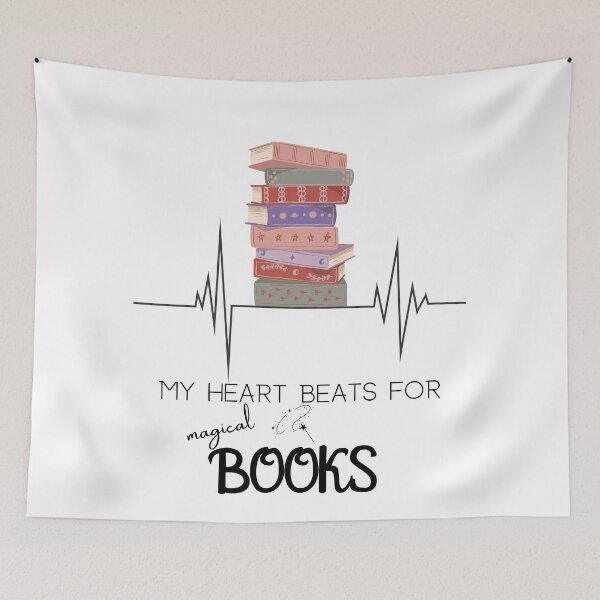 Item preview, My heart beats for magical books designed and sold by Karenamoon.