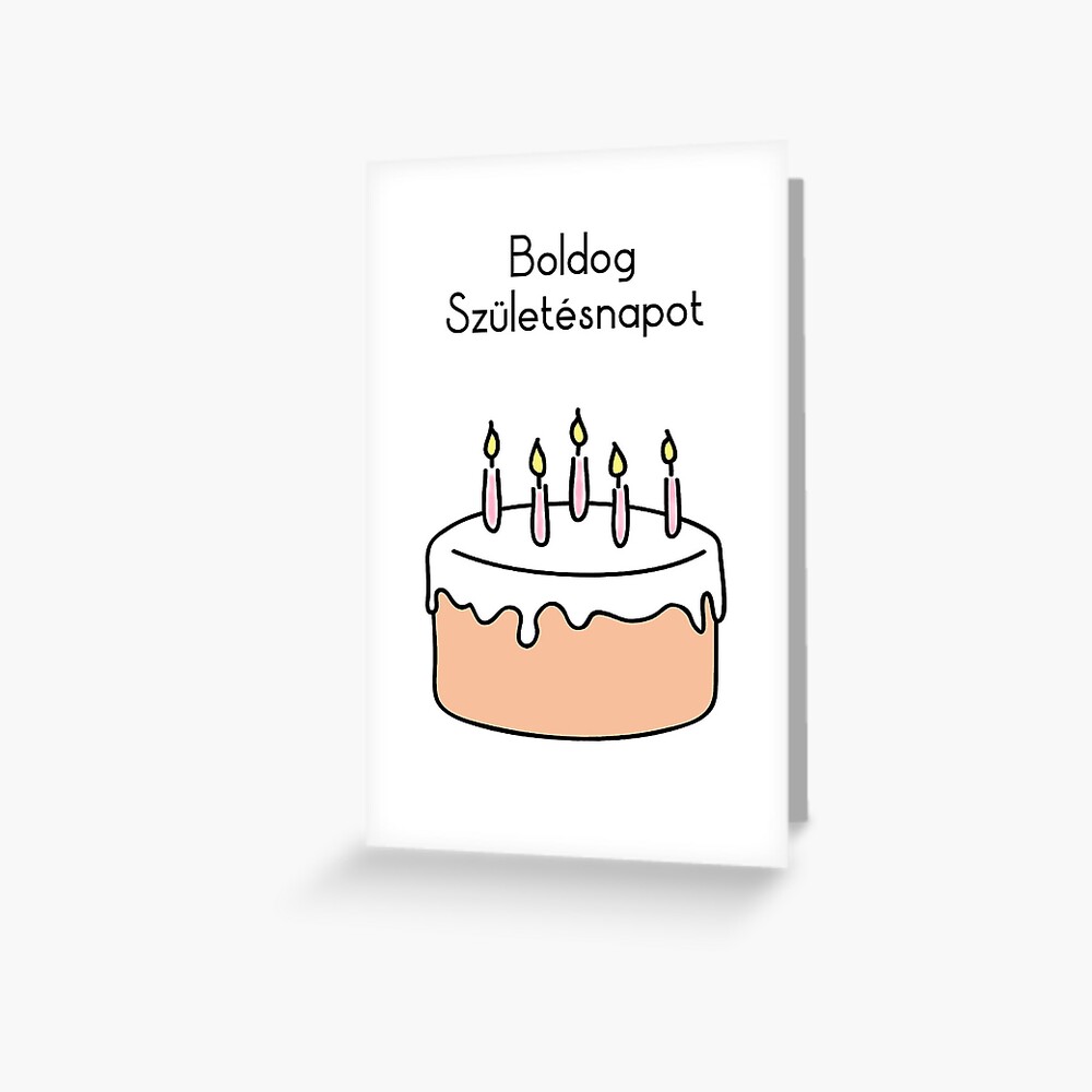 "Hungarian birthday card with text in Hungarian (születésnapi