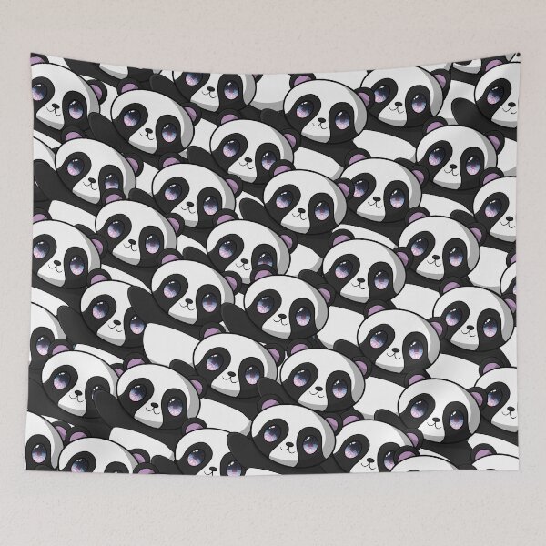 Item preview, Panda Waving Purple Version Pattern designed and sold by NLDStudios.