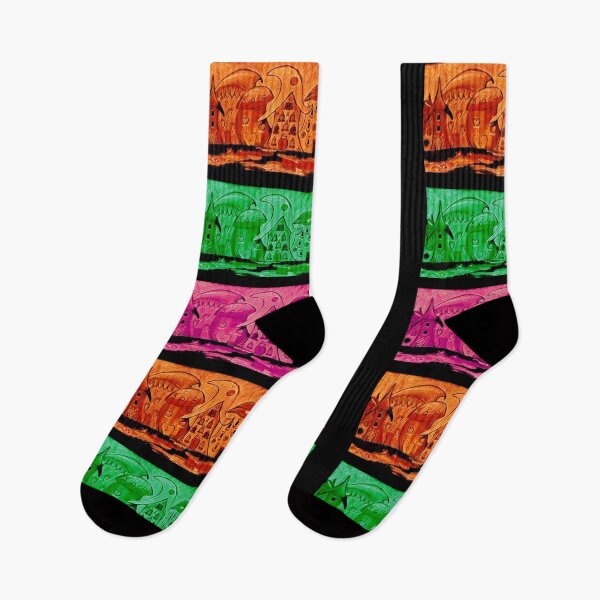 Item preview,  Traffic light Funny town Oil painting, Edited artwork designed and sold by MariDaniArt.
