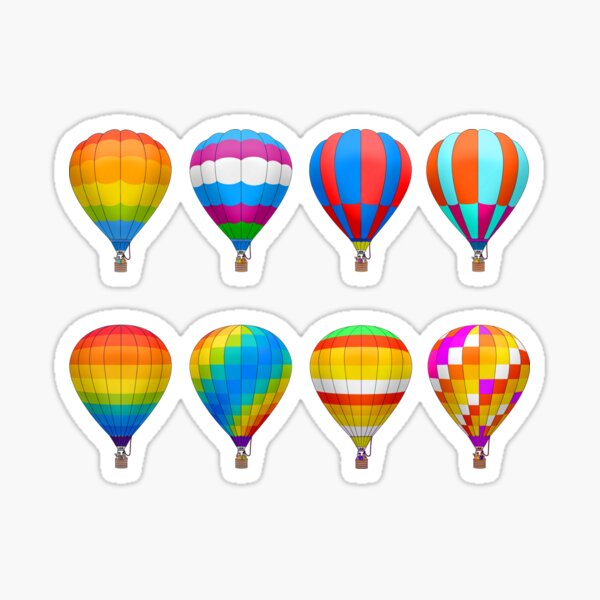Item preview, Colorful Collage Cartoon Hot Air Ballons Exploring Travel designed and sold by QuotinTs.