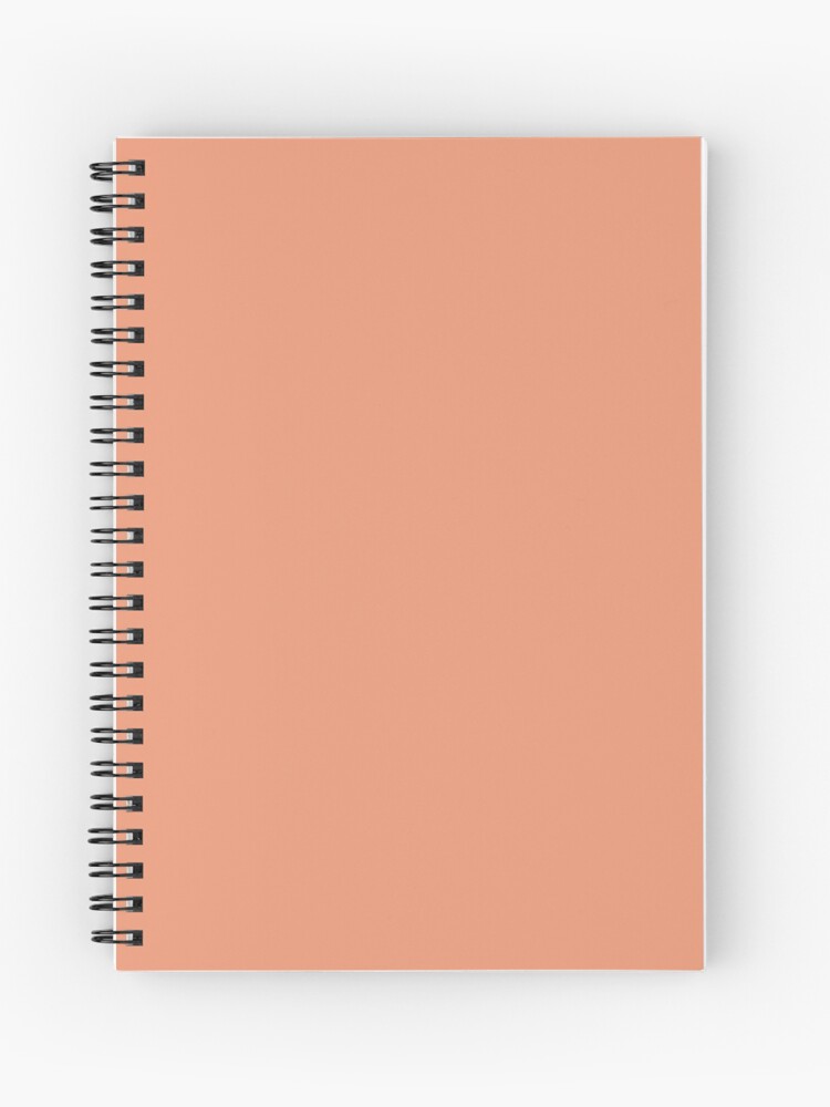 Designer Color Of The Day Shell Coral Peach Orange Solid Color Spiral Notebook By Podartist Redbubble