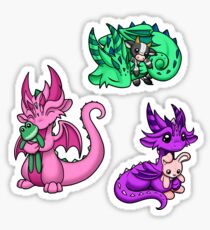 Dragons with Plushies Sticker Pack 1 Sticker