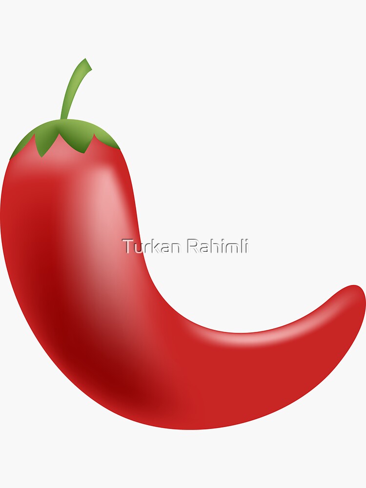 "Red pepper Emoji Illustration" Sticker for Sale by nakrut987654321