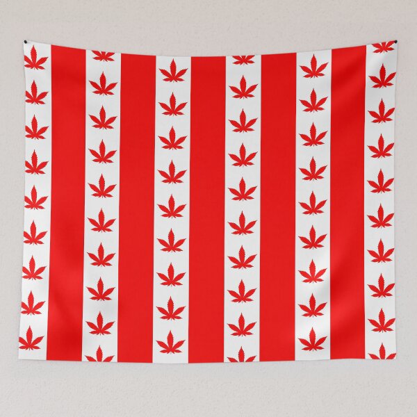 Item preview, Red Canadian flag with marijuana leaf designed and sold by estudio3e.