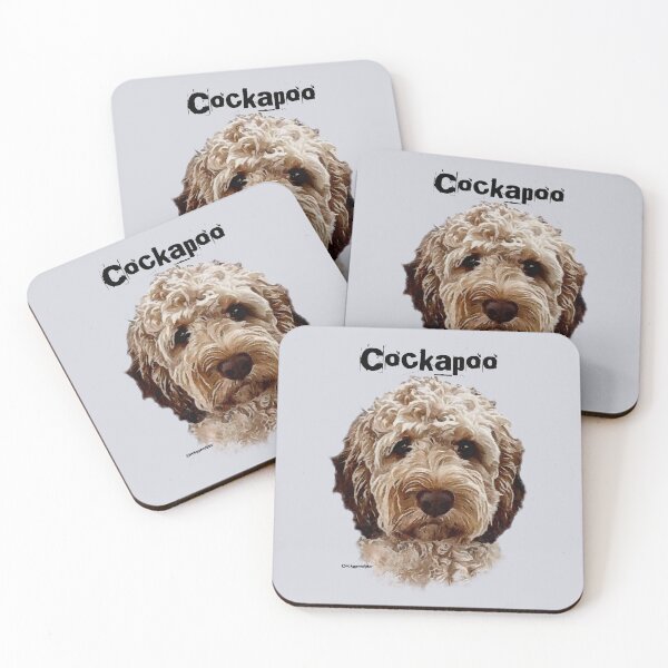 Item preview, Brown and White Cockapoo Dog  designed and sold by Happy Dog Doodles.