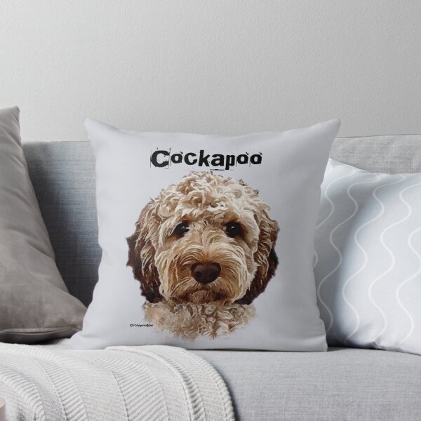 Item preview, Brown and White Cockapoo Dog  designed and sold by Happy Dog Doodles.
