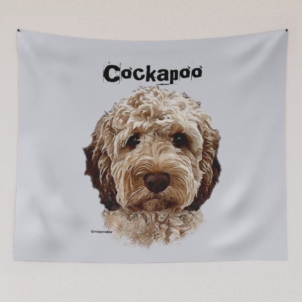 Item preview, Brown and White Cockapoo Dog  designed and sold by Happy Dog Doodles.