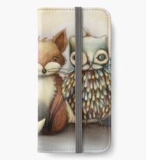 Fuchs und Eule iPhone Flip-Case/Hülle/Klebefolie