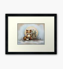 fox and owl Framed Print