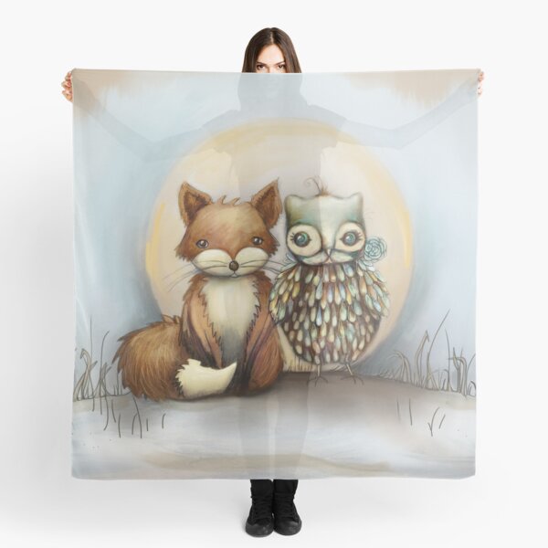 fox and owl Scarf