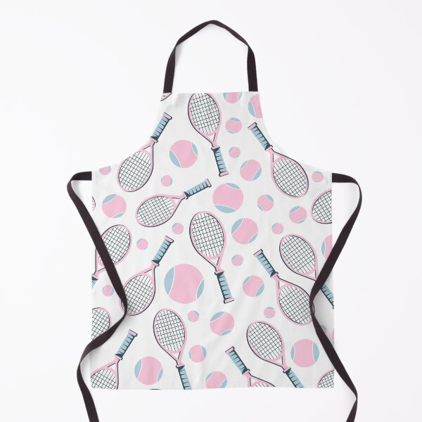 Item preview, Cute Tennis Rackets & Balls Dusty Pink Blue Sports Pattern designed and sold by lovelyvibezzzz.