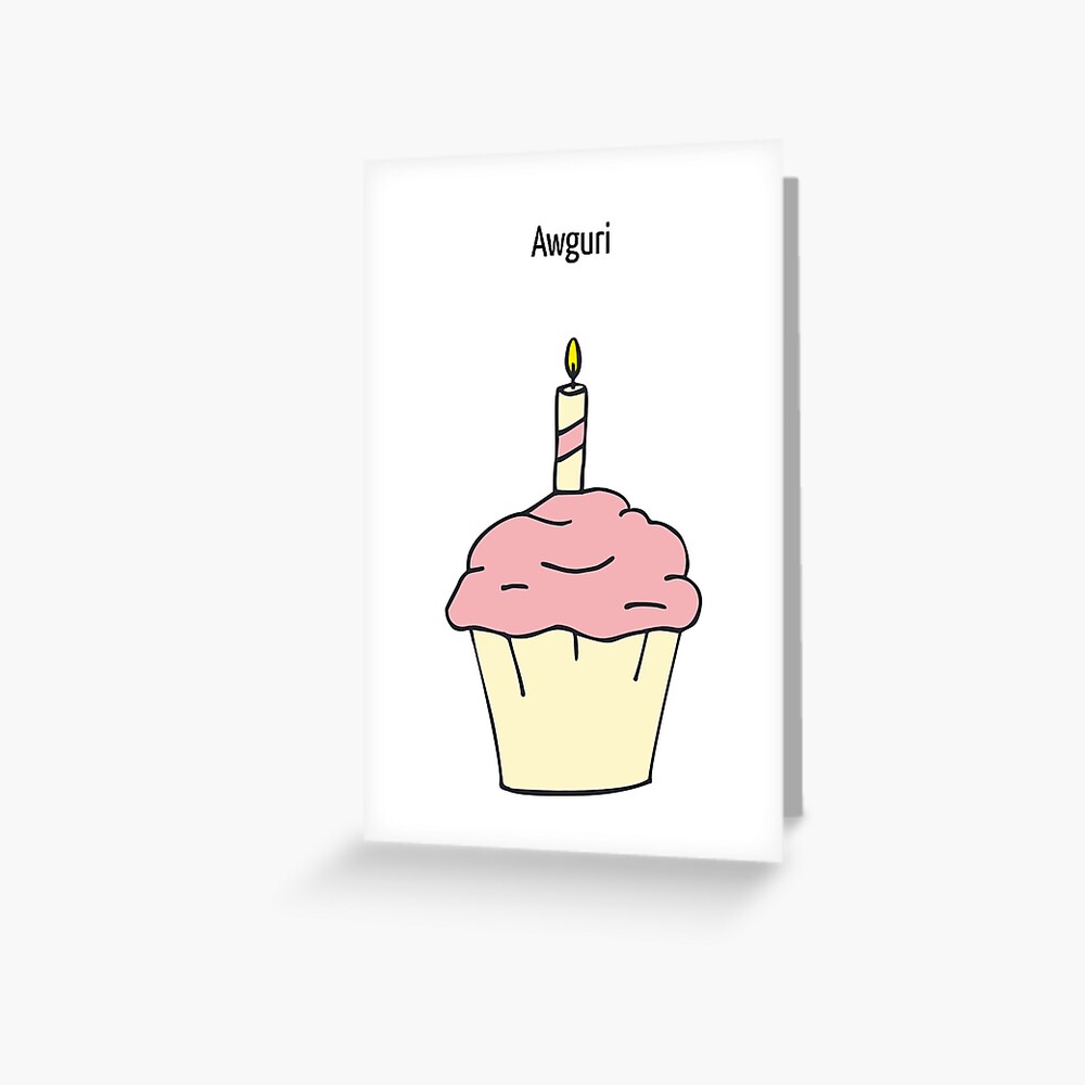 "Birthday card in Maltese with text in Maltese (Awguri karta ta