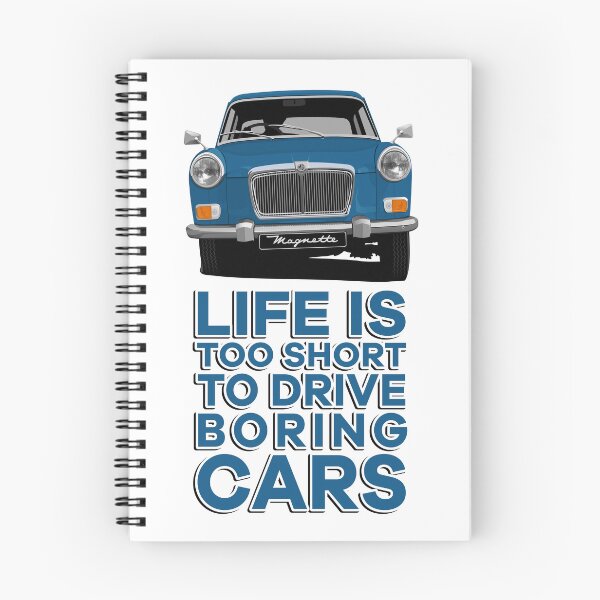 Aperçu de l'œuvre La vie est trop courte pour conduire des voitures ennuyeuses - MG Magnette MK3 - bleu créée et vendue par knappidesign.