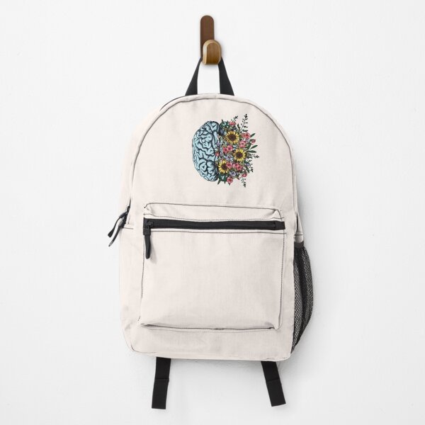 Item preview, Blue Brain y flores girasoles, positividad, creatividad, cerebro del hemisferio derecho, salud, mental, designed and sold by Collagedream.