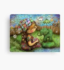 There's an Elephant in my Garden Canvas Print