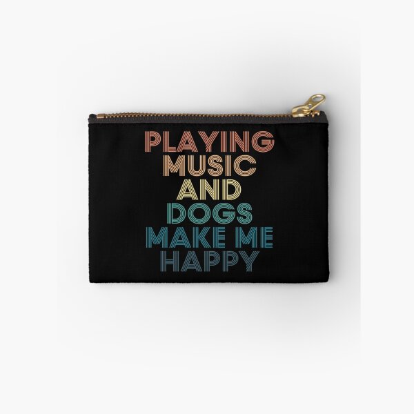 Item preview, Playing music And Dogs Make Me Happy- Gift for Playing music & Dogs Fans designed and sold by kindxinn.