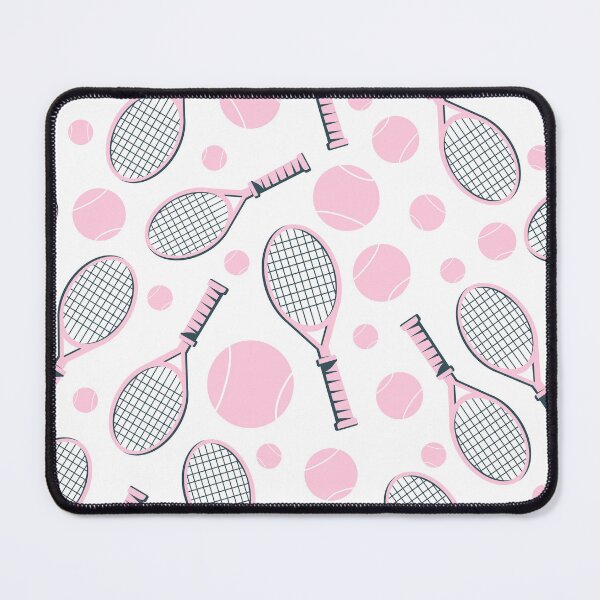 Item preview, Copy of Cute Tennis Rackets & Balls Dusty Pink Blue Sports Pattern designed and sold by lovelyvibezzzz.