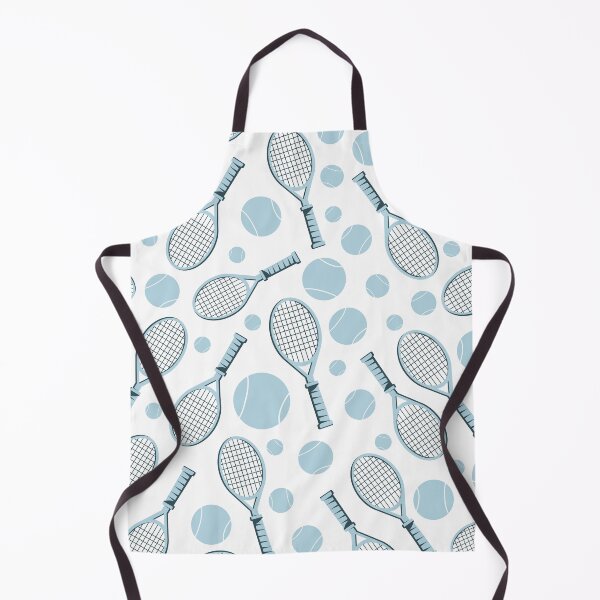 Item preview, Cute Tennis Rackets & Balls Dusty Blue Sports Pattern designed and sold by lovelyvibezzzz.
