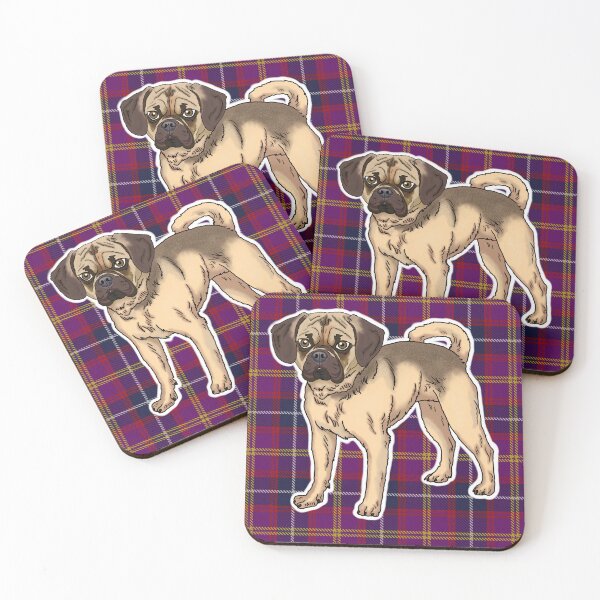 Item preview, Puggle on Tartan designed and sold by FivePugs.