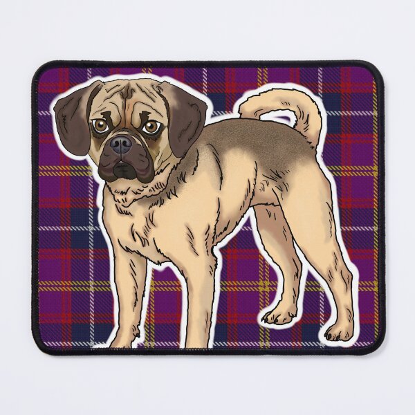 Item preview, Puggle on Tartan designed and sold by FivePugs.