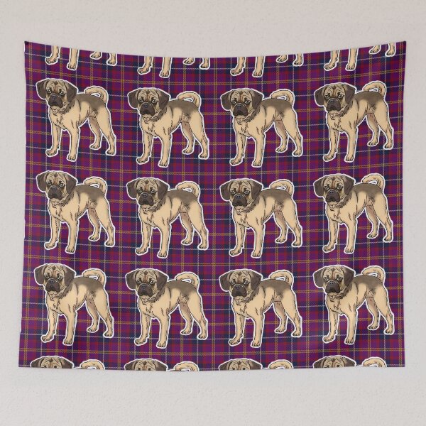 Item preview, Puggle on Tartan designed and sold by FivePugs.
