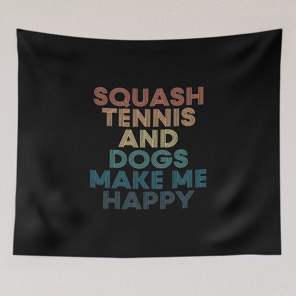 Item preview, Squash tennis And Dogs Make Me Happy- Gift for Squash tennis & Dogs Fans designed and sold by kindxinn.