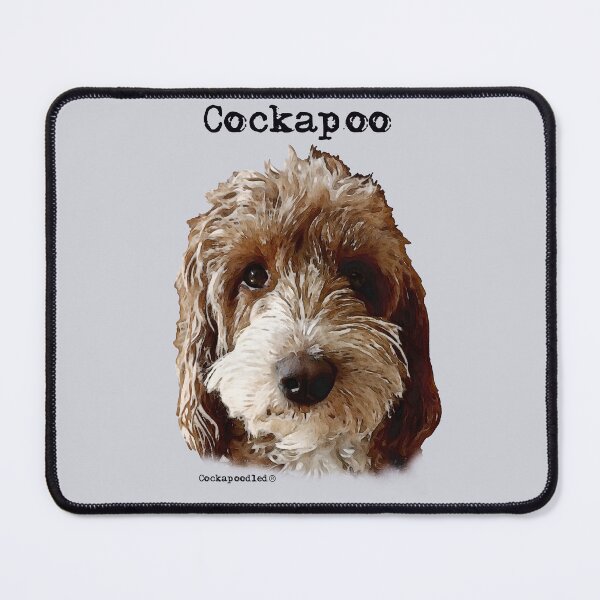 Item preview, Red and White Cockapoo Dog  designed and sold by Happy Dog Doodles.