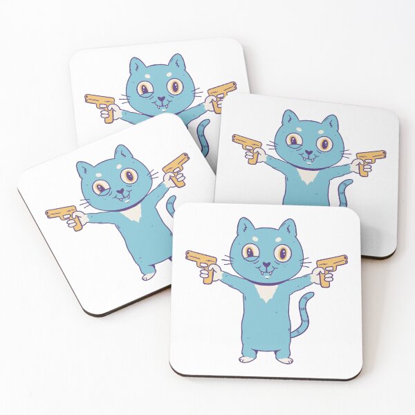 Item preview, Cartoon cat animal with guns  designed and sold by Cyrenaica 1949.