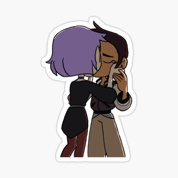  Lumity Kiss (Luz Noceda & Amity Blight Kissing in THO) The Owl  House Season 2 Fanart Bumper Sticker Vinyl Decal 5