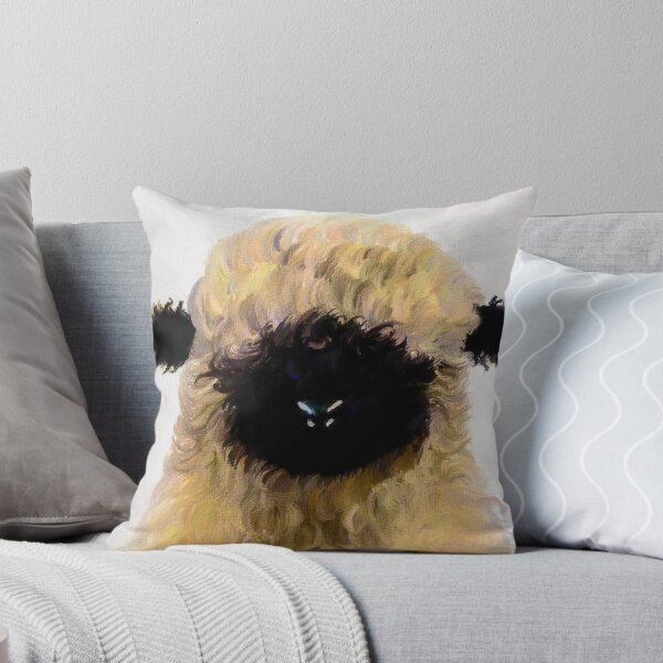 Item preview, Swiss Valais Blacknose Sheep, Cute farm animal, Walliser Schwarznasenschaf, Fluffy sheep designed and sold by Paintcorner.