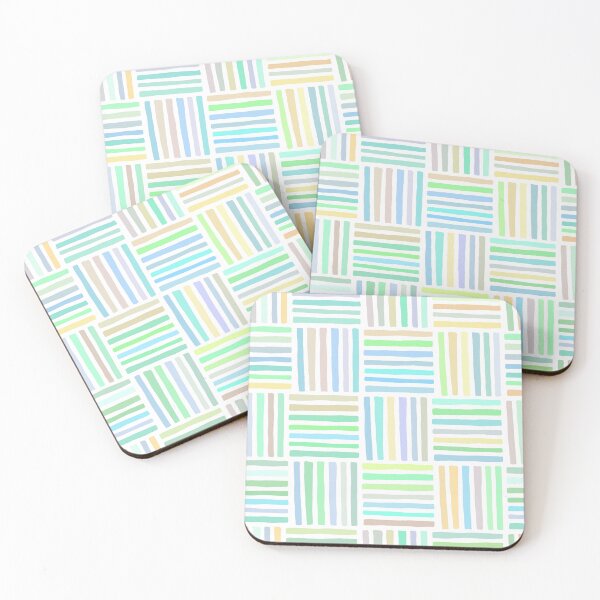 Item preview, Abstract Geometric 08 (Bright Candy Colored Stripe Design) designed and sold by ToluaPrints.