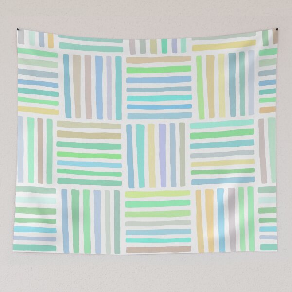 Item preview, Abstract Geometric 08 (Bright Candy Colored Stripe Design) designed and sold by ToluaPrints.
