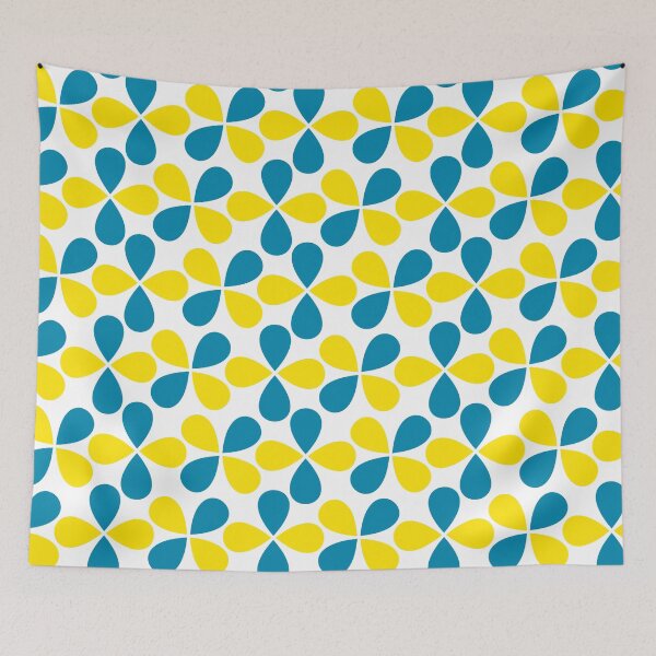 Artikelvorschau, Abstraktes geometrisches 09 (Bold Blue and Yellow Design Print) entworfen und verkauft von ToluaPrints.