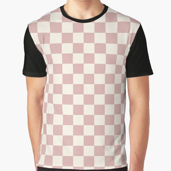 Blush Rose and Cream Checkers by Brittanylane Graphic T-Shirt