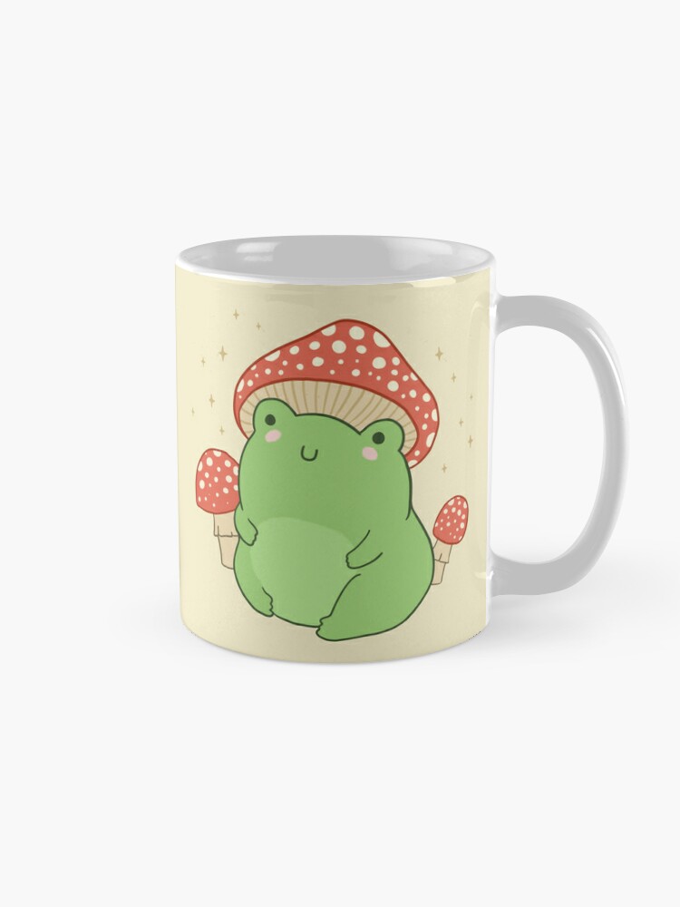 Whimsical Frog on Mushroom Coffee Mug - Frog Lovers Coffee Cup Gift - –  Running Frog Studio