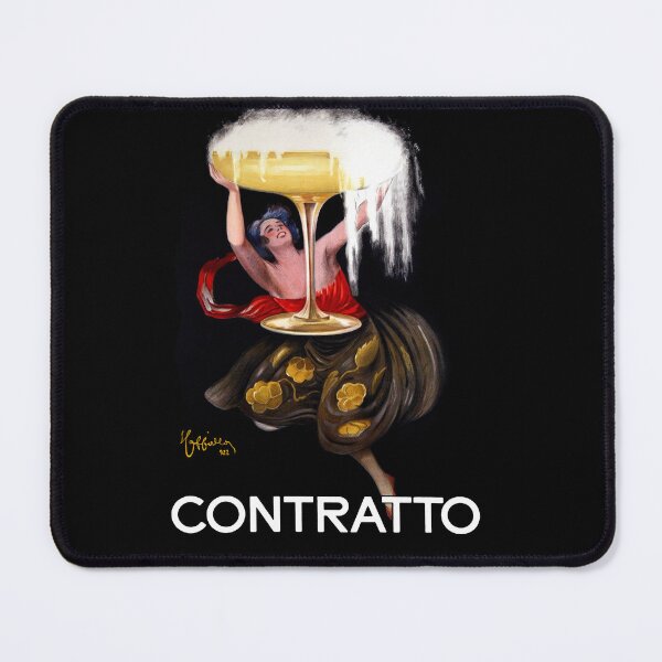 Item preview, Leonetto Cappiello Contratto Sparkling Wine 1922 Vintage Italian Fortified Spirit Drink Ad Italy Bottle designed and sold by TeeARTHY.