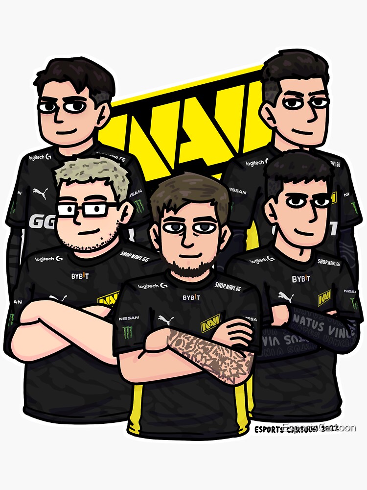 "NAVI CSGO 2022" Sticker by EsportsCartoon Redbubble