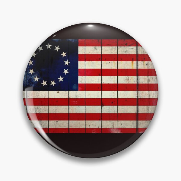 Artikelvorschau, Beunruhigte Betsy Ross-Flagge auf altem Scheunen-Holzdruck entworfen und verkauft von MolonLabeArt.