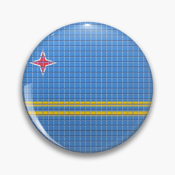 Item preview, Aruba Flag Rounded - Squares Pixel  designed and sold by MoonElite.