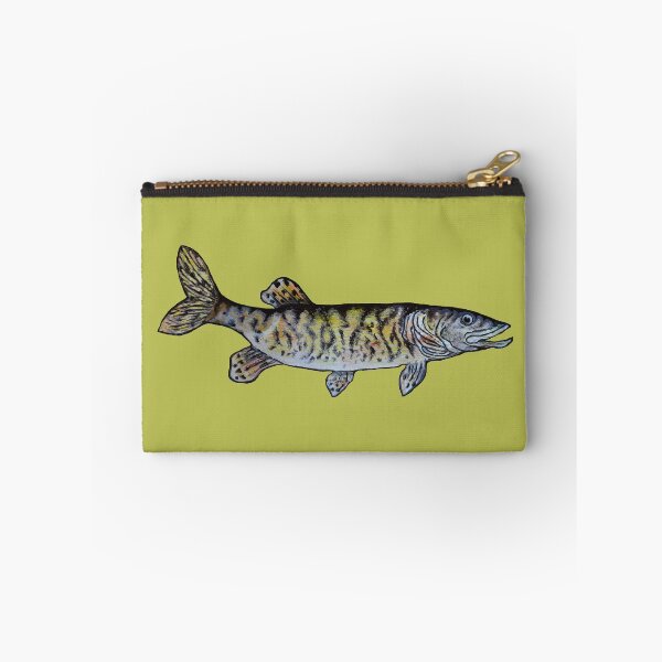 Item preview, Musky Fish Illustration - Olive Green designed and sold by Michelebuttons.